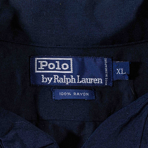 Polo Ralph Lauren Rayon Loop Collar Button Shirt Rockabilly