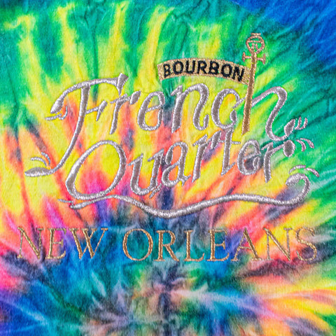 French Quarter New Orleans Tie Dye Embroidered T-Shirt