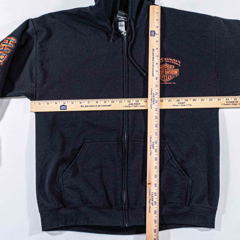 Harley Davidson Eagle Zip Hoodie Sweatshirt
