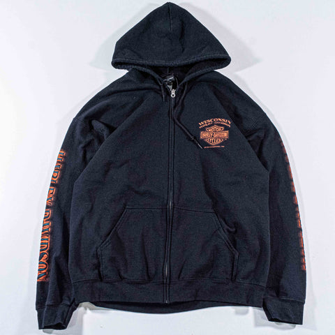 Harley Davidson Eagle Zip Hoodie Sweatshirt