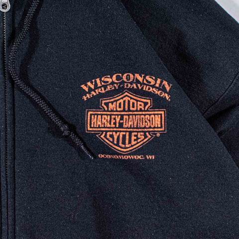Harley Davidson Eagle Zip Hoodie Sweatshirt
