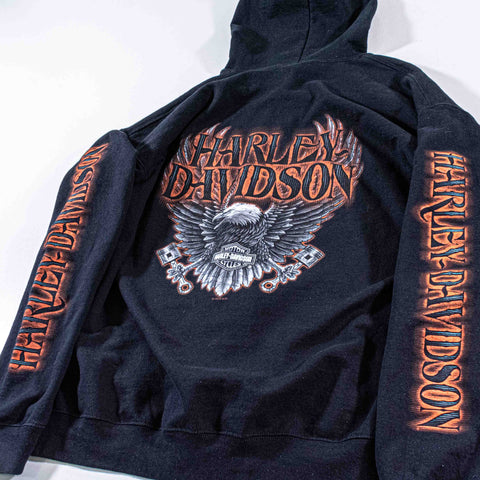 Harley Davidson Eagle Zip Hoodie Sweatshirt