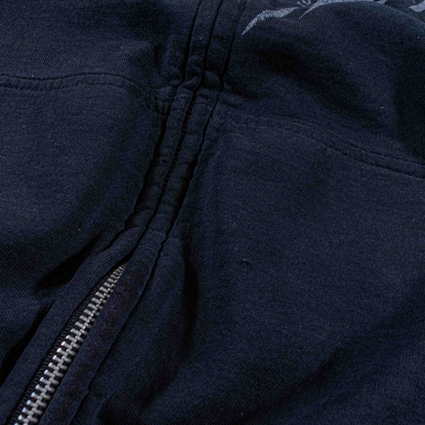 Skull Tribal Sun Faded Repaired Zip Hoodie Sweatshirt