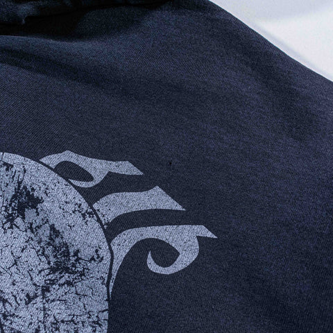 Skull Tribal Sun Faded Repaired Zip Hoodie Sweatshirt
