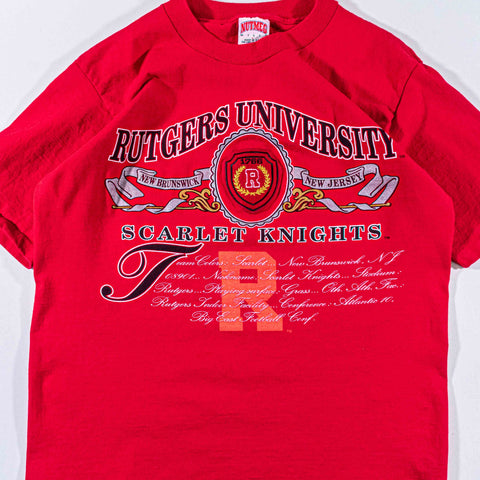 Rutgers University Scarlet Knights Crest Nutmeg Mills T-Shirt
