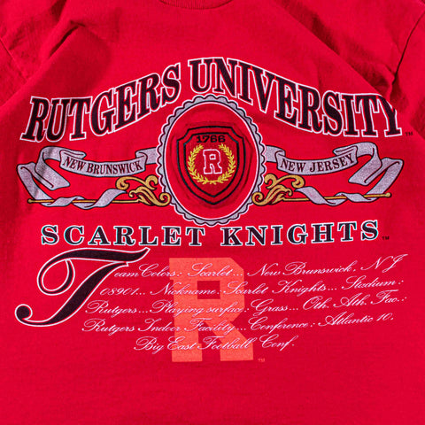 Rutgers University Scarlet Knights Crest Nutmeg Mills T-Shirt
