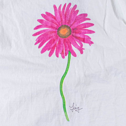 Pink Daisy Flower Art T-Shirt