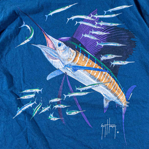 Guy Harvey Marlin Big Print Pocket T-Shirt