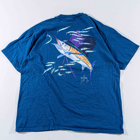 Guy Harvey Marlin Big Print Pocket T-Shirt