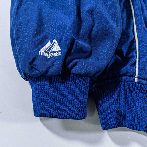 LA Dodgers Majestic Dugout Jacket Los Angeles USA Flag