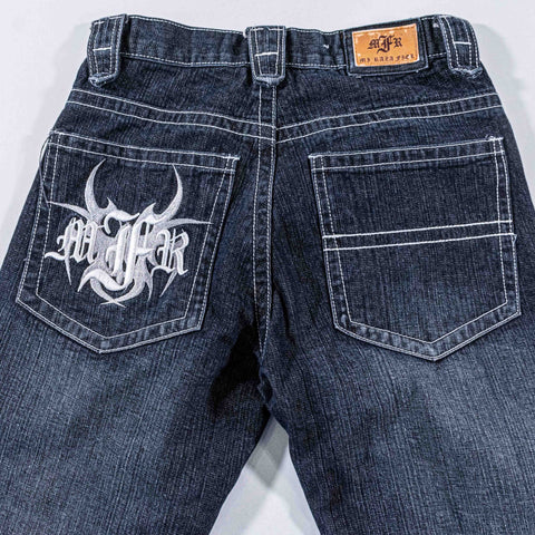 Mi Raza Field Embroidered Baggy Jeans
