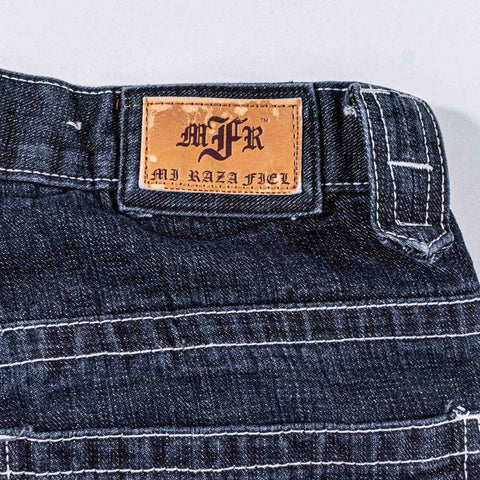 Mi Raza Field Embroidered Baggy Jeans