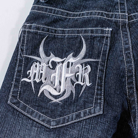 Mi Raza Field Embroidered Baggy Jeans