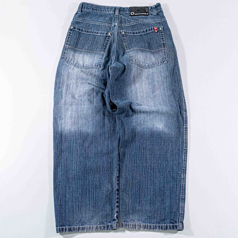SouthPole Red Tab Baggy Wide Leg Jeans