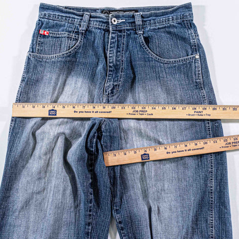 SouthPole Red Tab Baggy Wide Leg Jeans