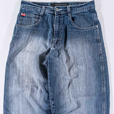 SouthPole Red Tab Baggy Wide Leg Jeans