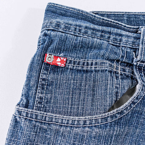 SouthPole Red Tab Baggy Wide Leg Jeans