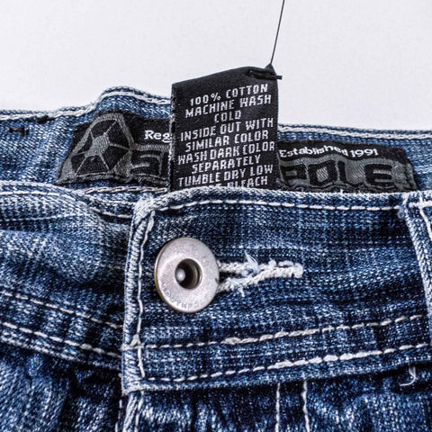 SouthPole Red Tab Baggy Wide Leg Jeans