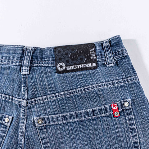 SouthPole Red Tab Baggy Wide Leg Jeans