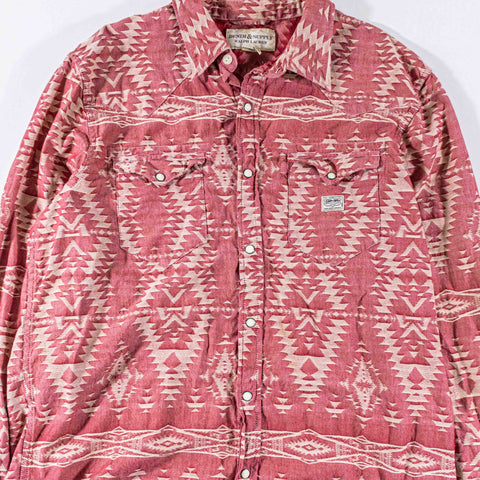 Denim & Supply Ralph Lauren Aztec Pearl Snap Western Shirt