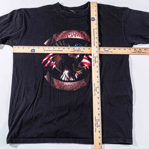 Harley Davidson Motorcycles Eagle Flag T-Shirt Las Vegas