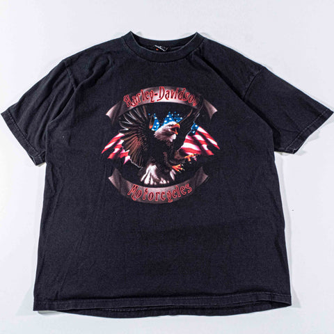 Harley Davidson Motorcycles Eagle Flag T-Shirt Las Vegas