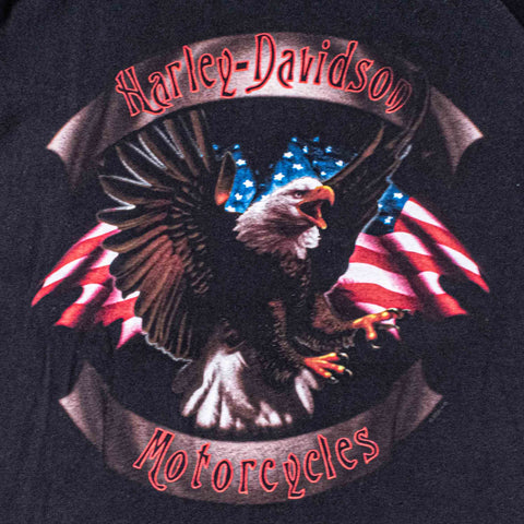 Harley Davidson Motorcycles Eagle Flag T-Shirt Las Vegas