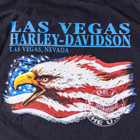 Harley Davidson Motorcycles Eagle Flag T-Shirt Las Vegas