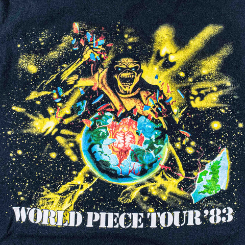 Iron Maiden Piece of Mind Tour Cutoff T-Shirt Double Sided 2005