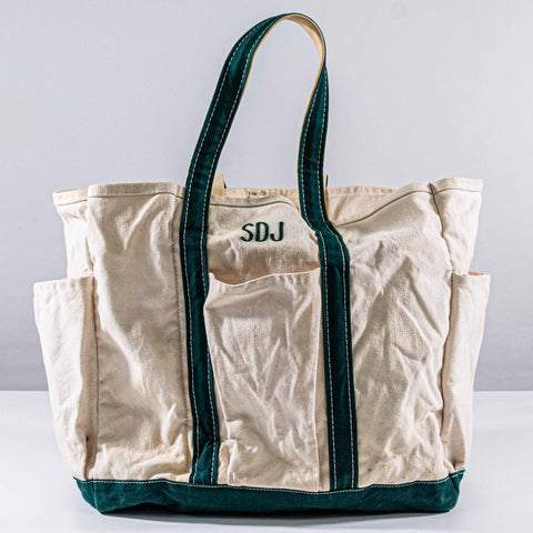 LL Bean Canvas Garden Tote Bag