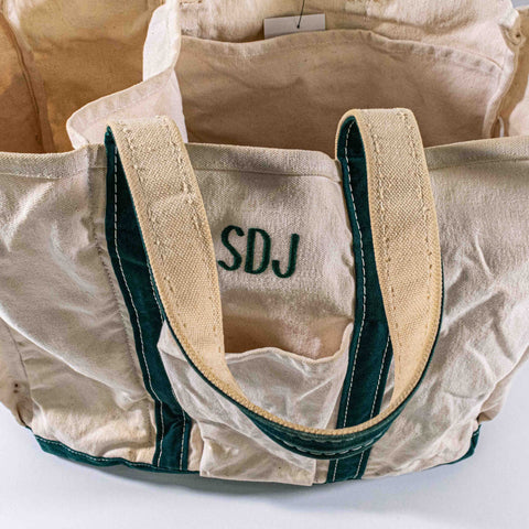 LL Bean Canvas Garden Tote Bag