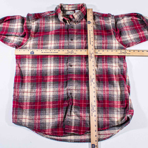 LL Bean Northwoods Cotton Flannel Shirt Made in USA C818