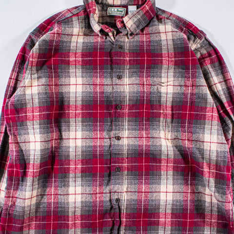 LL Bean Northwoods Cotton Flannel Shirt Made in USA C818