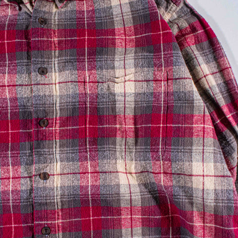LL Bean Northwoods Cotton Flannel Shirt Made in USA C818