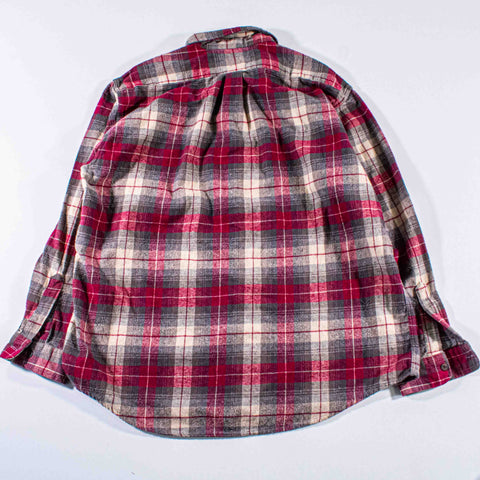 LL Bean Northwoods Cotton Flannel Shirt Made in USA C818
