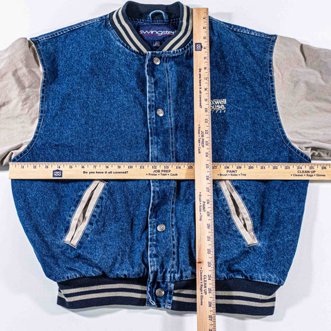 Maxwell House Coffee Denim Varsity Jacket Swingster