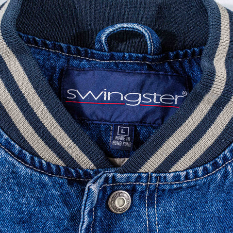 Maxwell House Coffee Denim Varsity Jacket Swingster