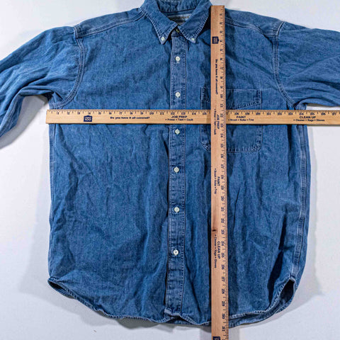 Banana Republic Sun Faded Bleached Denim Shirt Distressed