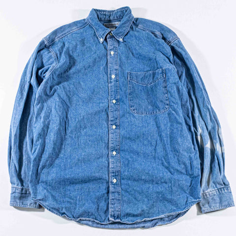 Banana Republic Sun Faded Bleached Denim Shirt Distressed