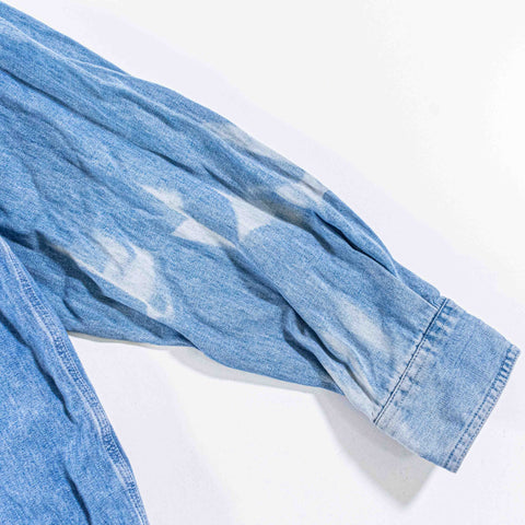 Banana Republic Sun Faded Bleached Denim Shirt Distressed