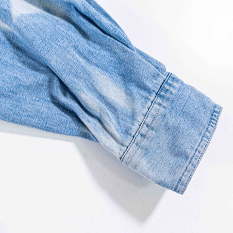 Banana Republic Sun Faded Bleached Denim Shirt Distressed