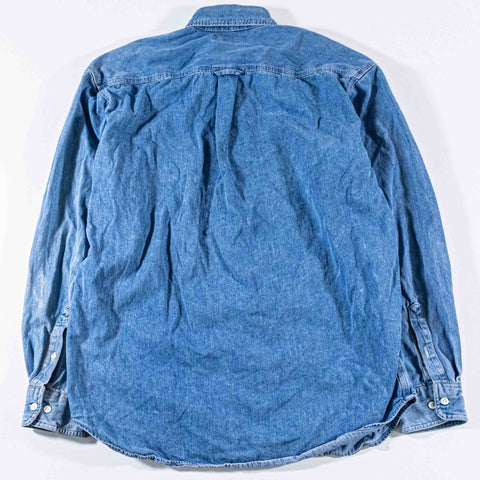 Banana Republic Sun Faded Bleached Denim Shirt Distressed