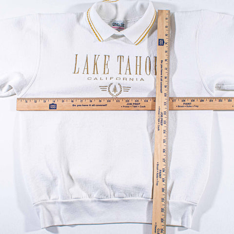 Lake Tahoe California Collared Sweatshirt Embroidered