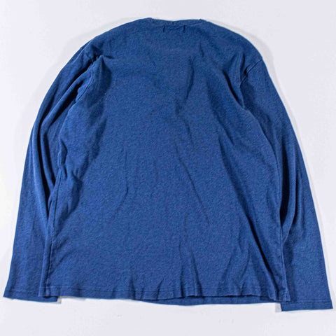 J Crew Ribbed Henley T-Shirt Long Sleeve