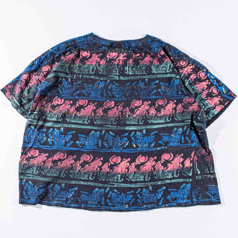 ArtWear Coyote Wolf Tribal All Over Print T-Shirt Aztec Southwestern