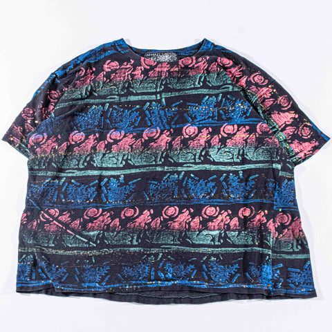 ArtWear Coyote Wolf Tribal All Over Print T-Shirt Aztec Southwestern