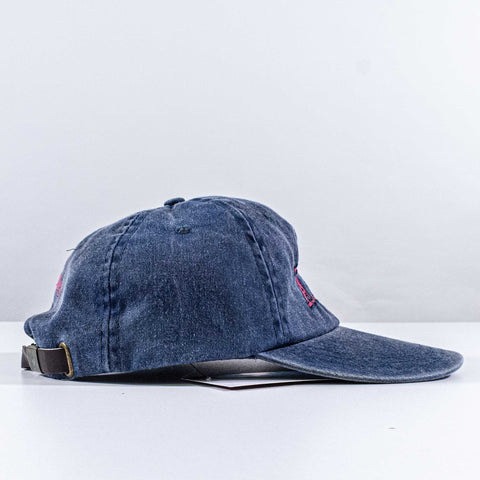ACK Nantucket Dad Hat Leather Strap Sun Faded