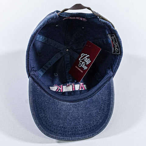 ACK Nantucket Dad Hat Leather Strap Sun Faded