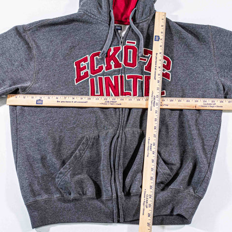 Ecko Unltd Zip Hoodie Sweatshirt Spell Out