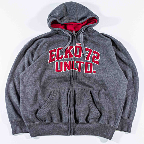 Ecko Unltd Zip Hoodie Sweatshirt Spell Out
